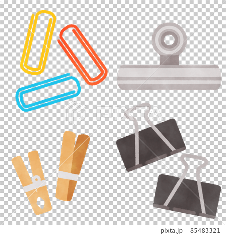 クリップセット イラスト素材 クリップセット イラスト素材 85483321
