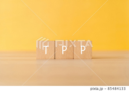 「TPP」と書かれた積み木 85484133