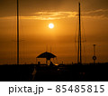 Romantic sunset at the harbor 85485815