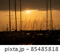 Romantic sunset at the harbor 85485818
