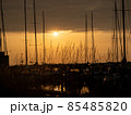Romantic sunset at the harbor 85485820