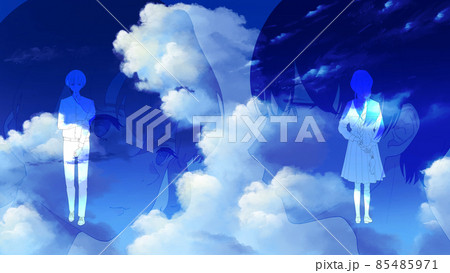 手描き,青春,積乱雲 手描き,青春,積乱雲 85485971