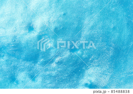 Closeup view of blue slime as background. Antistress toy 85488838