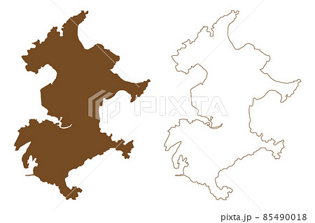 Pingtan island (People's Republic of China, PRC) map vector illustration, scribble sketch Haitan map Pingtan island (People's Republic of China, PRC) map vector illustration, scribble sketch Haitan map 85490018