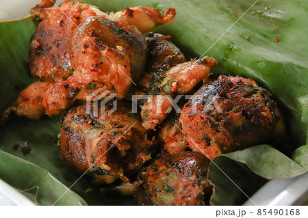 Close up of Kang Kep baob or Stuffed Frogs, a traditional Khmer Food Close up of Kang Kep baob or Stuffed Frogs, a traditional Khmer Food 85490168