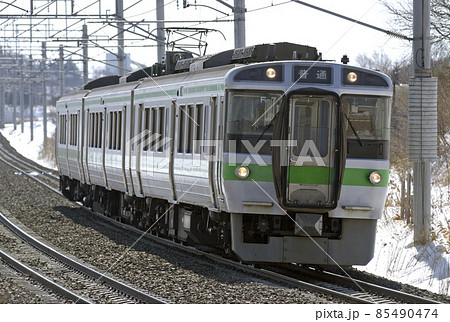 千歳線　島松－北広島　JR北海道　721系　F7編成（札幌） 85490474