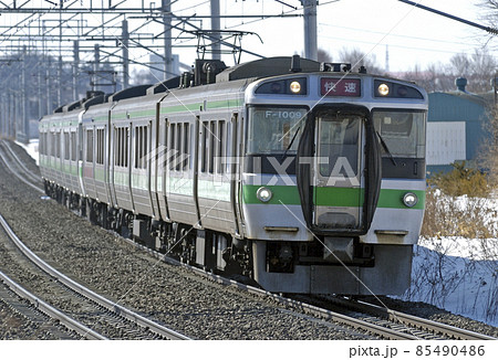千歳線　島松－北広島　JR北海道　721系　F1009編成（札幌）　快速　エアポート 85490486
