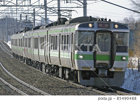 千歳線　島松－北広島　JR北海道　721系　F1003編成（札幌）　快速　エアポート 85490488