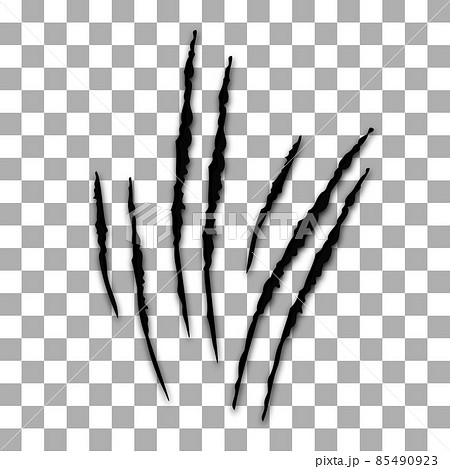 Claws scratches icon isolated on transparency background. Several forms nicks of wild animals. 85490923