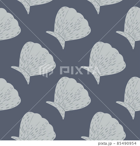 Seamless pattern seashells. Cute conch in doodle style Seamless pattern seashells. Cute conch in doodle style 85490954