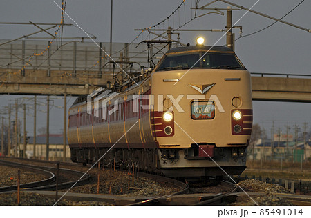 北陸本線　加賀笠間－美川　JR西日本　485系　K11編成（金沢）　加越 85491014