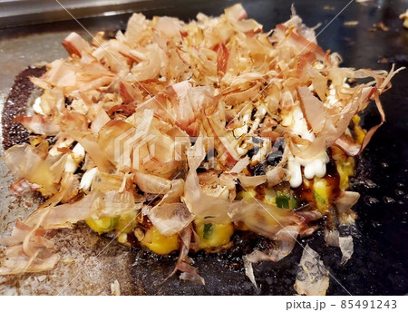 日本の料理、福岡風ネギお好み焼き、食べ物 日本の料理、福岡風ネギお好み焼き、食べ物 85491243