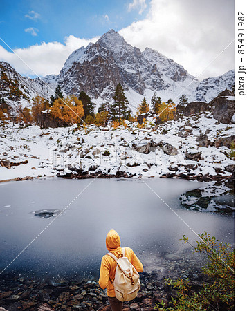 travel to Caucasus mountains in Karachay-Cherkessia, Arkhyz. 85491982