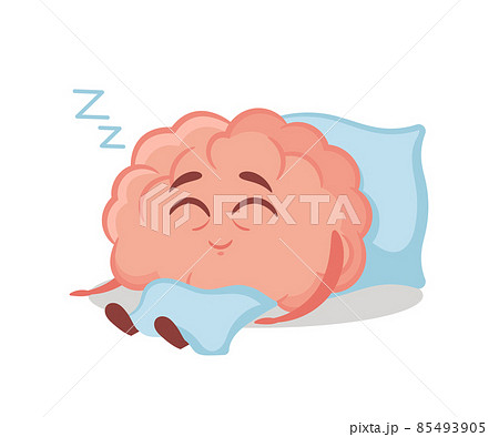 Brain Sleep, Funny Cartoon Character Lying on... - Stock Illustration  [85493905] - PIXTA