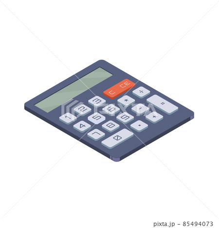Isometry illustration calculator. Electronic calculator in flat style. 85494073