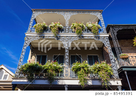 Daytime view of the beautiful historical building at French Quarter Daytime view of the beautiful historical building at French Quarter 85495391