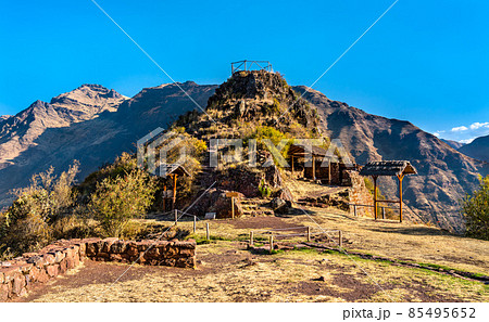 Inca ruins at Pisac in Peru 85495652