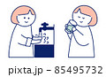 手を洗う　安全な水を飲む　女の子 85495732