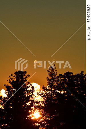 北杜市白州町、2022年初日の出。輝く夜明けの色。 北杜市白州町、2022年初日の出。輝く夜明けの色。 85496980