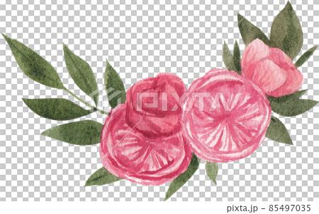 Pink flower bouquet watercolor clipart png 85497035