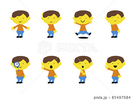 男の子のバリエーションイラスト 85497084