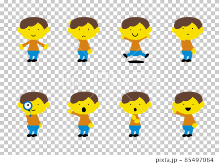 男の子のバリエーションイラスト 85497084