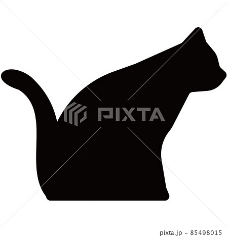 猫シルエット座るのイラスト素材