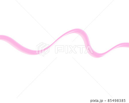 ピンクのリボンのようなライン 85498385