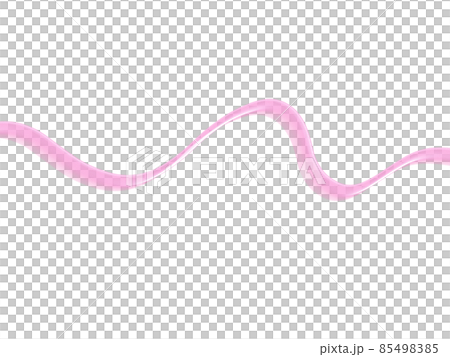 ピンクのリボンのようなライン 85498385