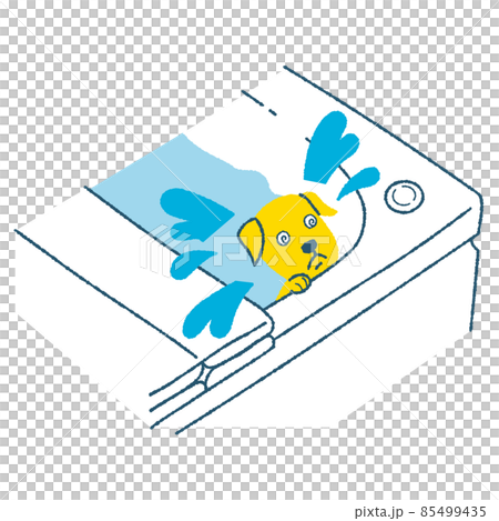 風呂に落ちて溺れる犬 85499435