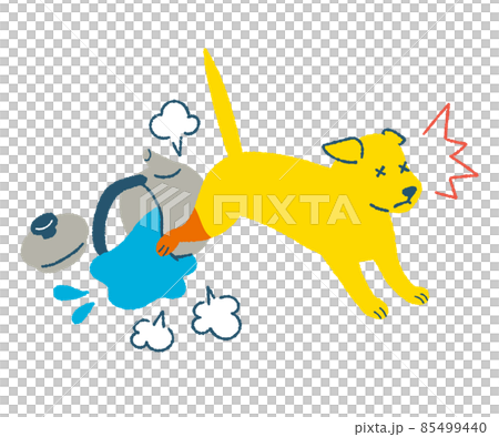 一隻打倒水壺並被燒傷的狗 一隻打倒水壺並被燒傷的狗 85499440