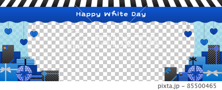 ホワイトデー バナーテンプレート(水色フレーム) ホワイトデー バナーテンプレート(水色フレーム) 85500465