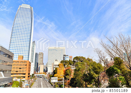 芝公園3丁目交差点付近より愛宕ヒルズ／虎ノ門ヒルズ方面を望む(東京都港区)【2021.12】 85501189