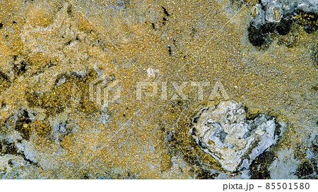 Marble texture of white and gold color. Luxurious abstract fluid art painting on the background of the technique of alcohol ink in black and gold colors. Marble texture of white and gold color. Luxurious abstract fluid art painting on the background of the technique of alcohol ink in black and gold colors. 85501580