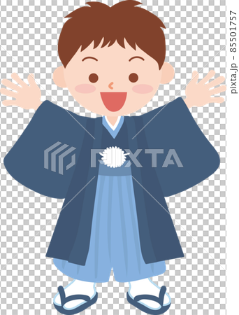 着物姿の男の子 85501757