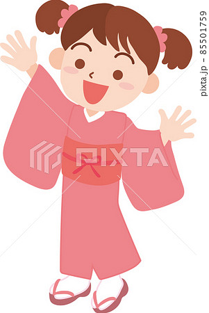 着物姿の女の子 85501759