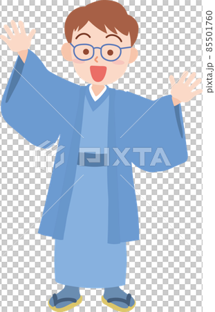 A man wearing glasses in a kimono 85501760