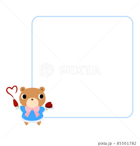 バレンタインのクマ フレーム付 バレンタインのクマ フレーム付 85501782