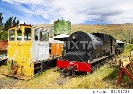 ニュージーランド南島 キングストン駅 機関車 ニュージーランド南島 キングストン駅 機関車 85501788