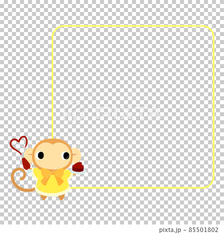 Valentine's monkey with frame 85501802