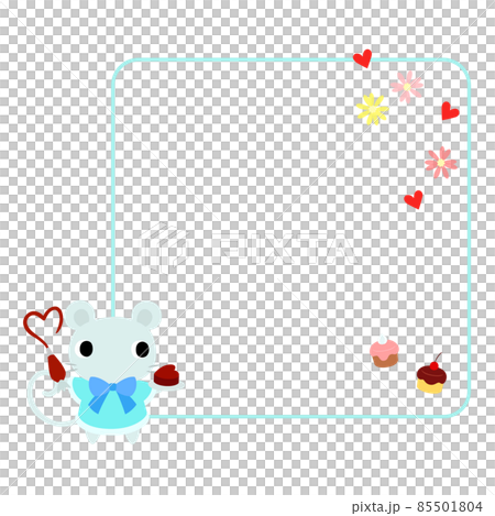 Valentine's mouse with frame + decoration 85501804
