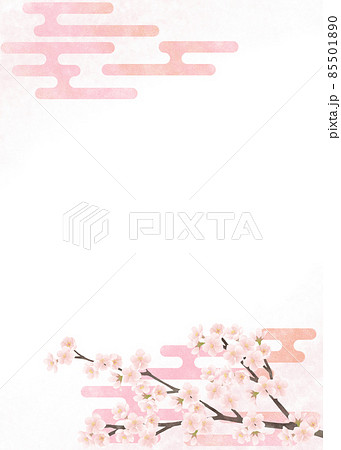 桜をモチーフにした和風背景素材 桜をモチーフにした和風背景素材 85501890