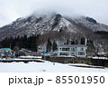 厳冬の雲懸かる蒲生岳　福島県只見町 85501950