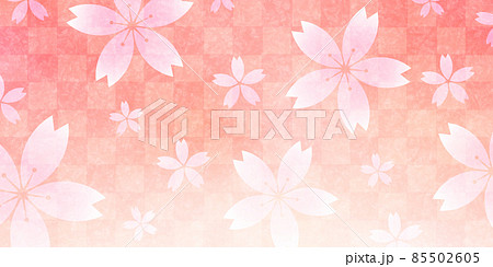 桜　菊　水彩　背景 85502605