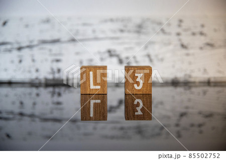 ビジネスイメージ（IT用語編）ブロック文字L3 85502752