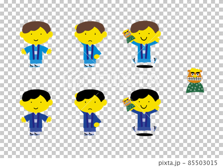 Variation illustration of boy (New Year) Variation illustration of boy (New Year) 85503015