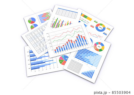 ビジネス資料の重なり ビジネス資料の重なり 85503904