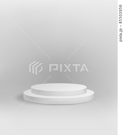 White two-stage round podium White two-stage round podium 85503956