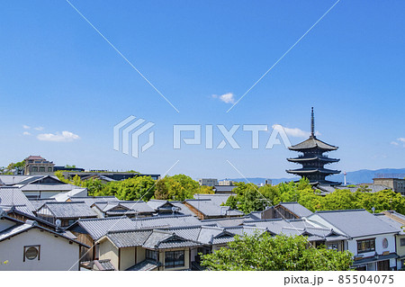 京都の街並み 八坂の塔 京都の街並み 八坂の塔 85504075
