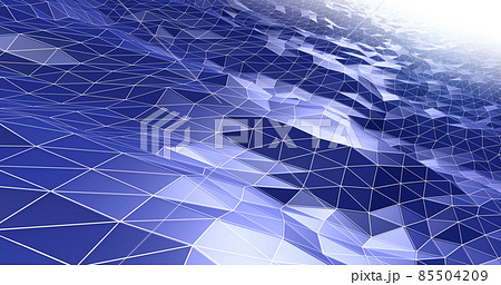 デジタルな波形パターン、ワイヤーフレーム3D 85504209
